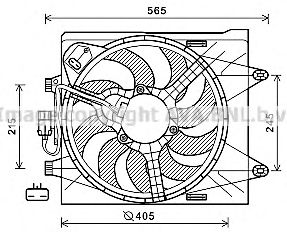 AVA QUALITY COOLING ft7605 -  Вентилятор, охлаждение двигателя